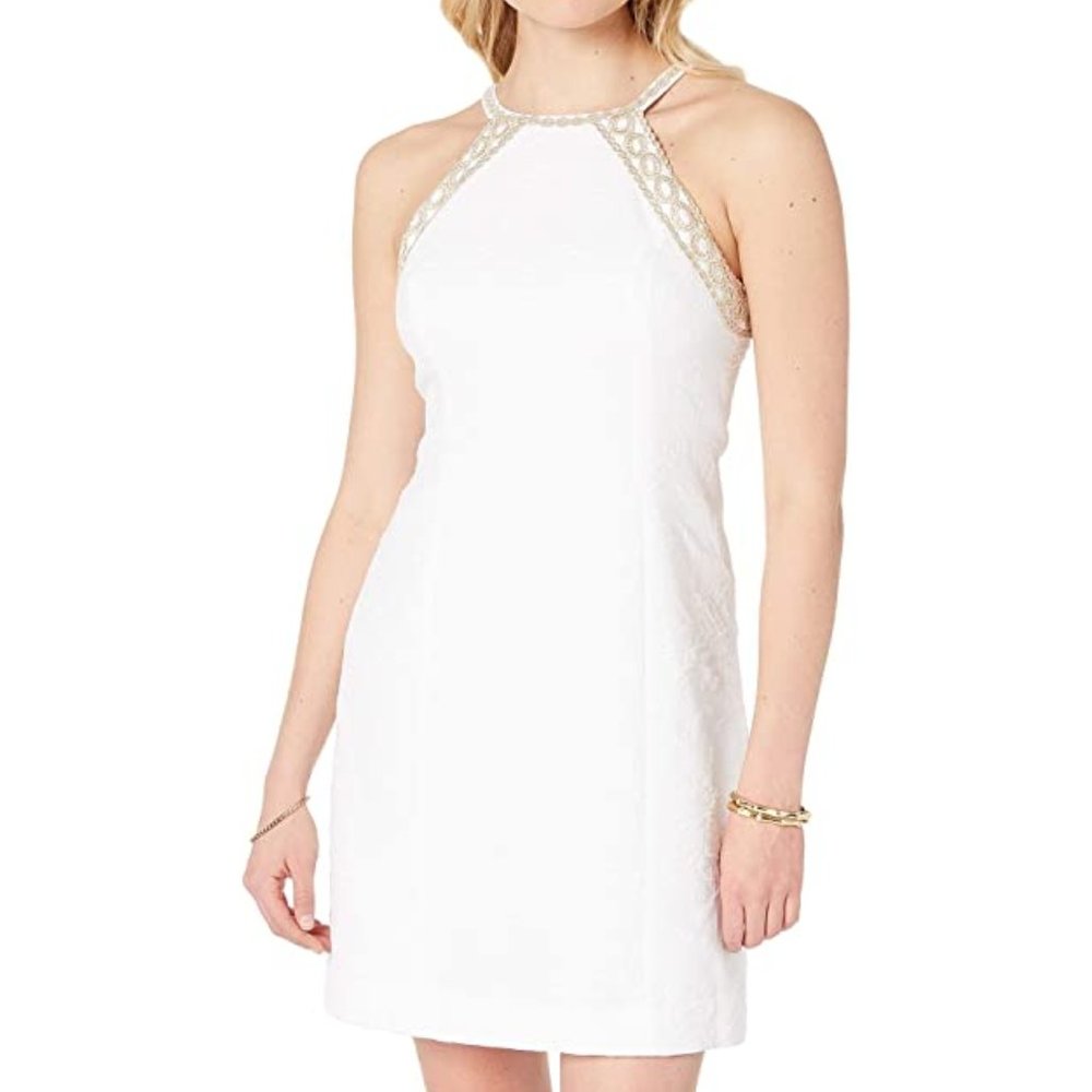 NWT LILLY PULITZER PEARL SHIFT DRESS SIZE 4 (S24)